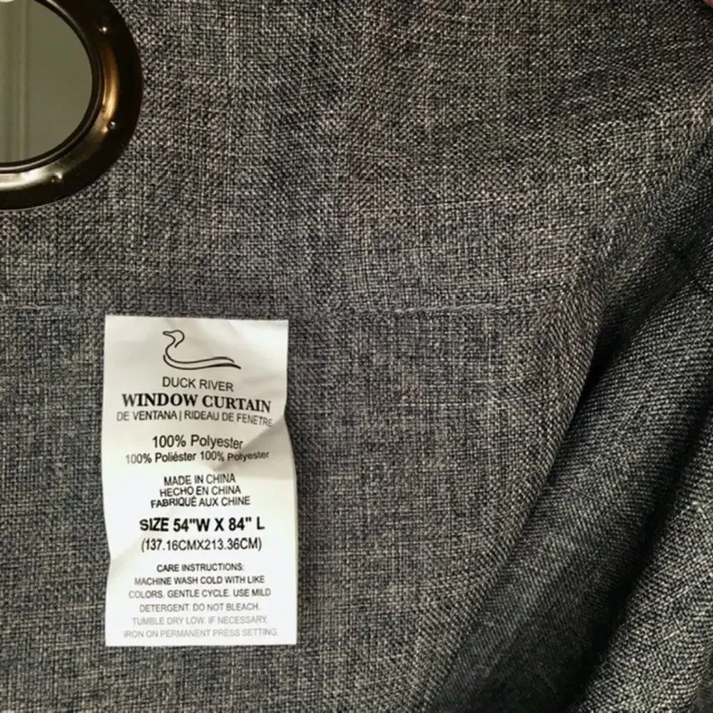 Duck River Grey Grommet Window Treatment Curtain